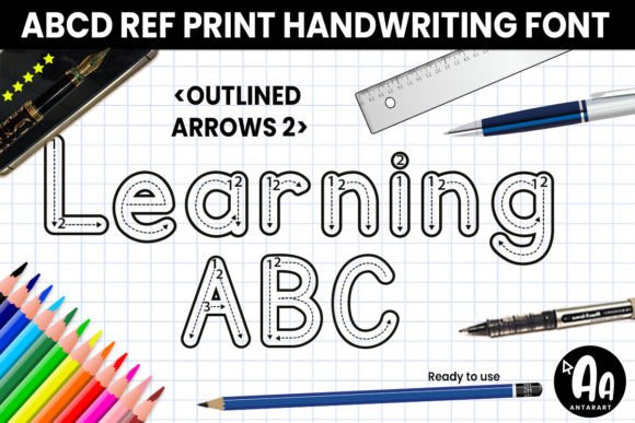 Abcd Ref Outlined Arrows2: Teaching Letters with Direction