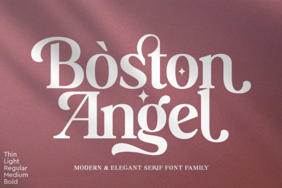 Boston Angel: A Distinct Display Font for Modern Creatives
