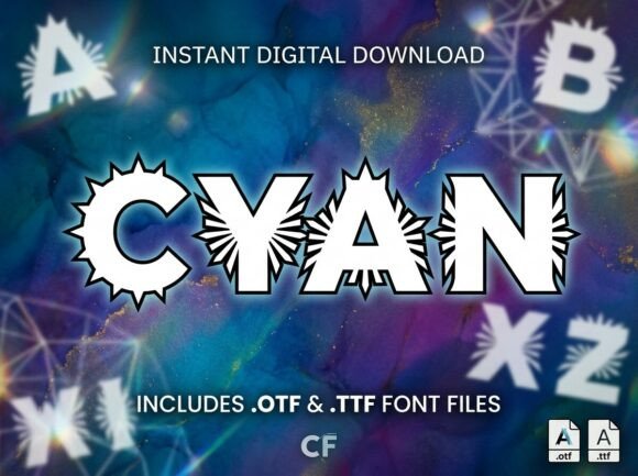 Cyan: The High-Voltage Display Font for Digital Impact