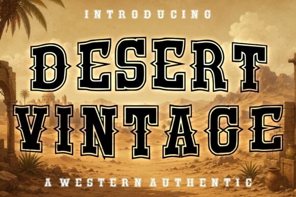 Desert Vintage: A Bold Western Typeface for Authentic Designs