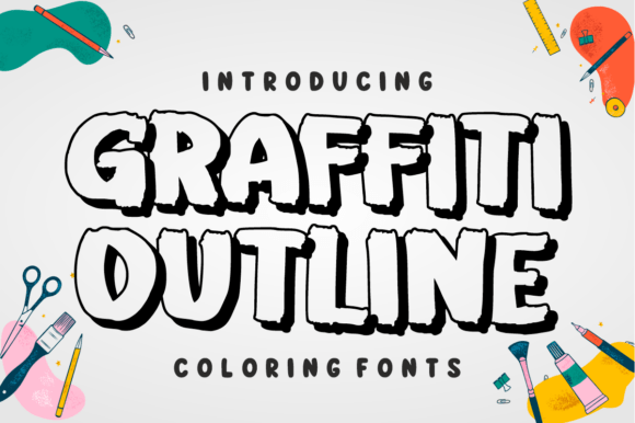 Graffiti Outline: The Ultimate Coloring Font for Street Aesthetic