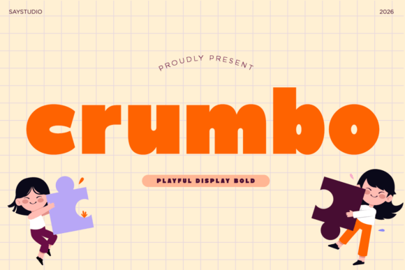 Meet Crumbo: The Bold, Playful Display Font for Joyful Branding