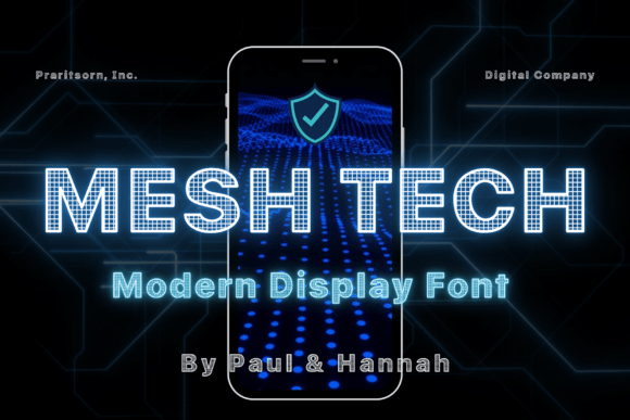 Mesh Tech: The Futuristic Display Font for Digital Creators