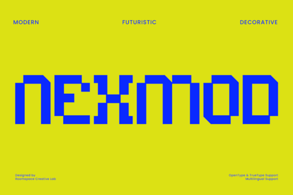 Nexmod Regular: The Futuristic Display Font for Bold Brands