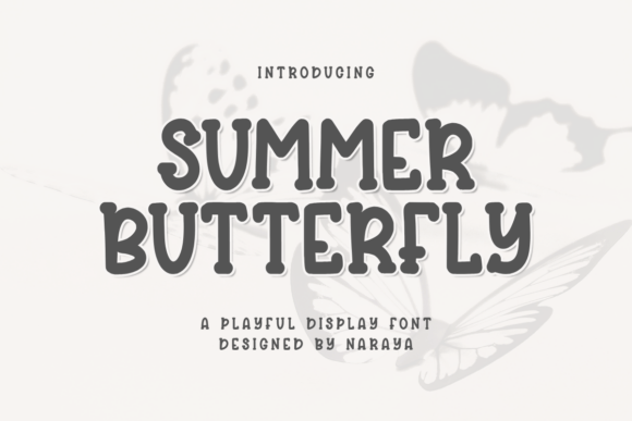 Summer Butterfly: A Playful Display Font for Creative Projects
